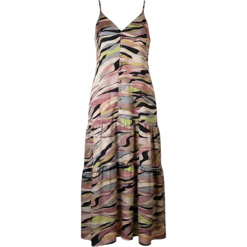 Ted Baker sz 4(US sz 10) sleeveless shimmery camo fit and‎ flare maxi dress J